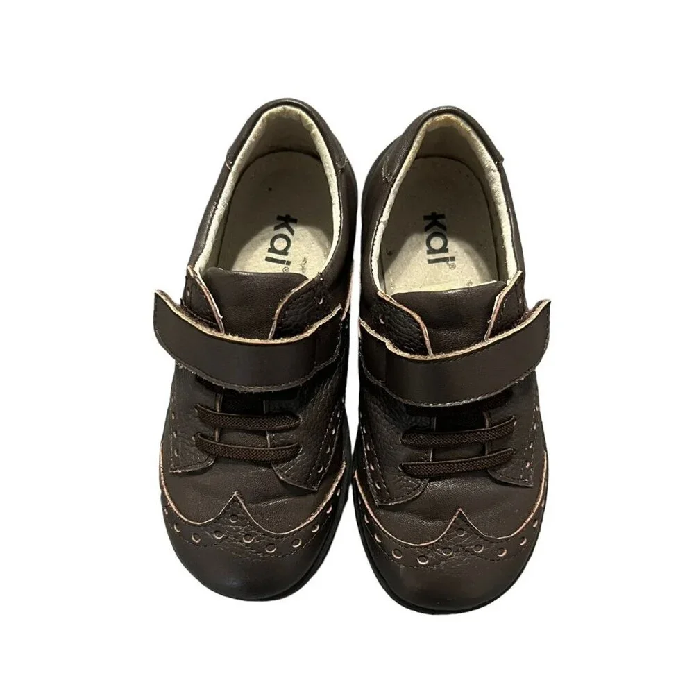 Kai by See Kai Run Sz 12 Brown Leather Dress Shoes